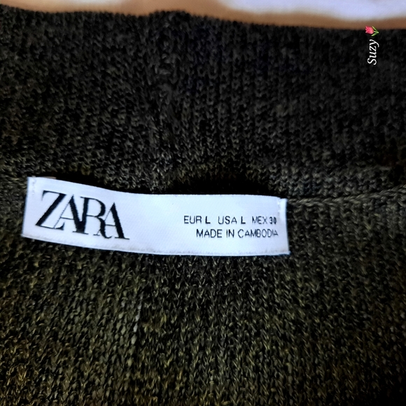 ZARA Knit Wide Leg Pants, High Rise - Picture 9 of 9